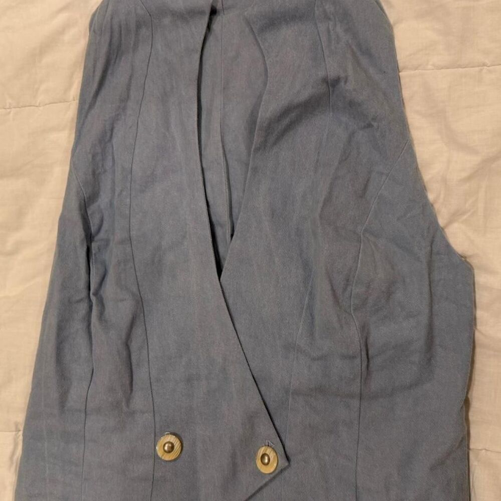 Vintage Women's Light Blue Vest Size Small